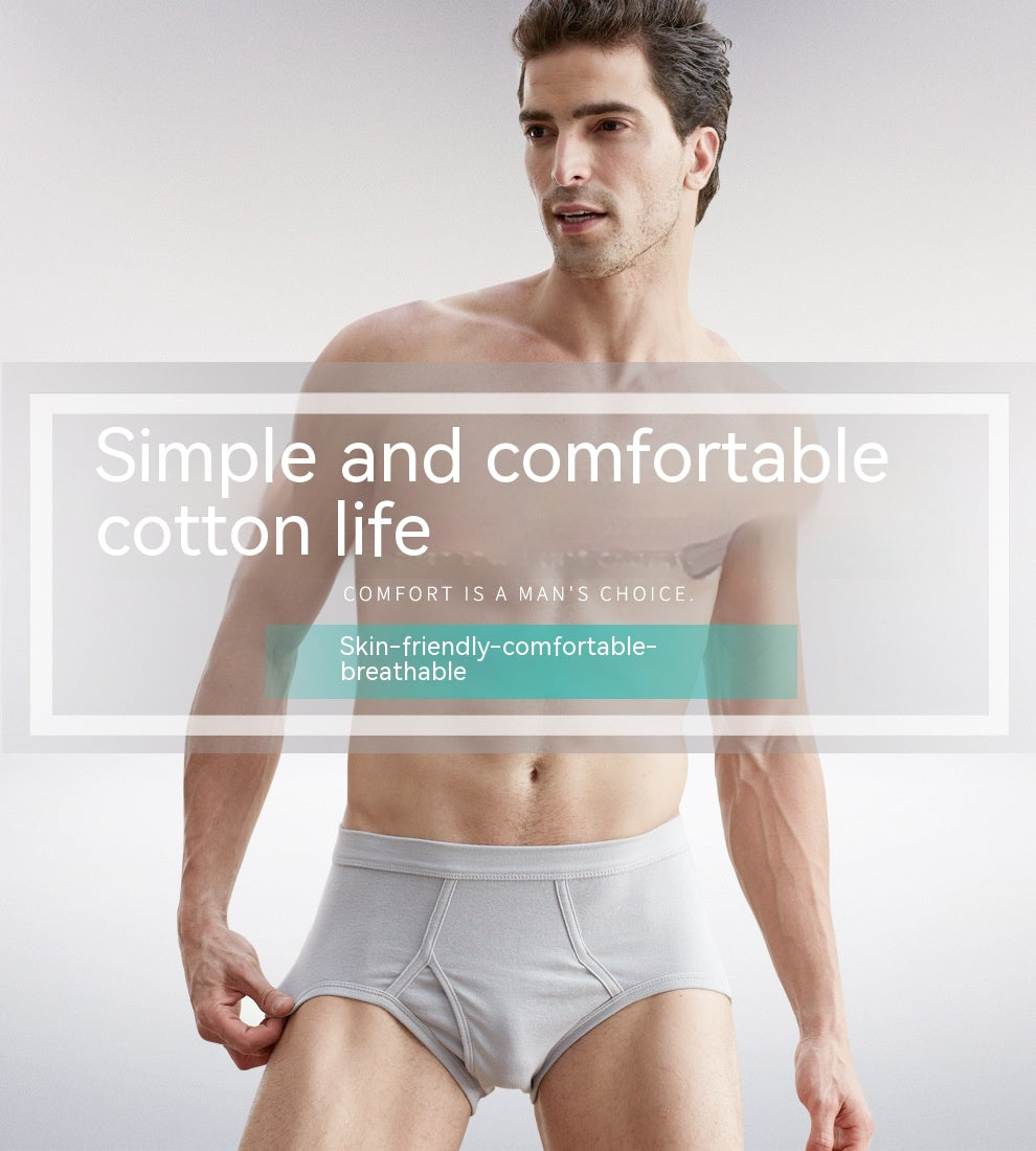 Sous-vêtements haute taille en coton pour hommes Plus Taille