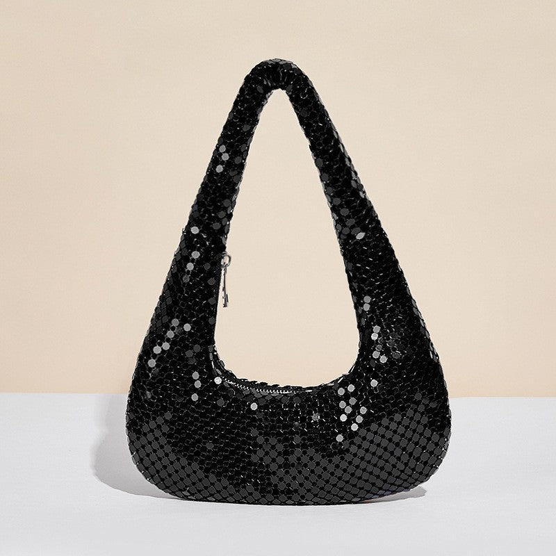 Fashion Metallic Gold Clutch Purse - Élégant sac de soirée sous-arm féminin pour la fête