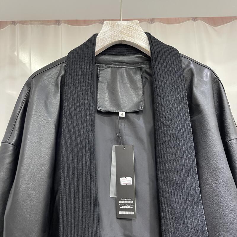 Manteau en cuir de mi-longueur femmes