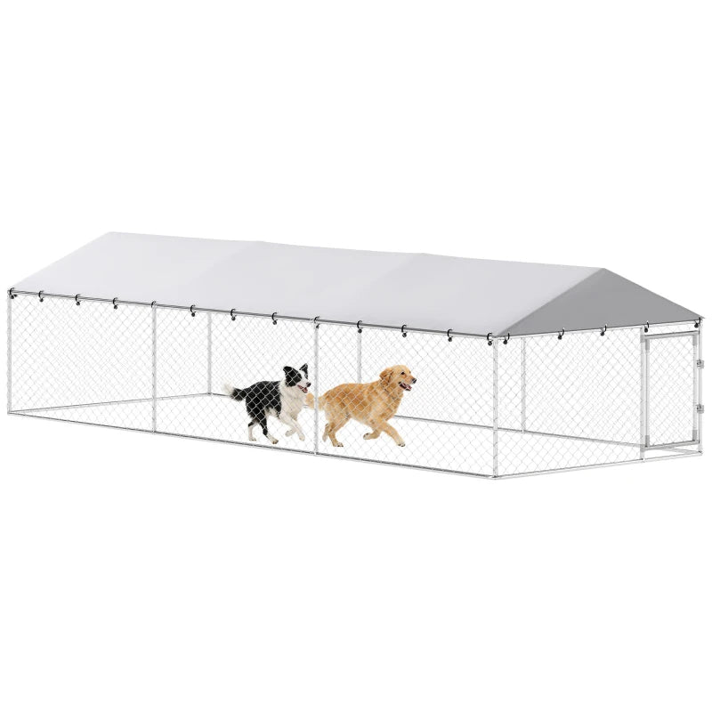 PawHut 20' X 7.5' X 5' chien Kennel extérieur pour grands chiens avec toit imperméable