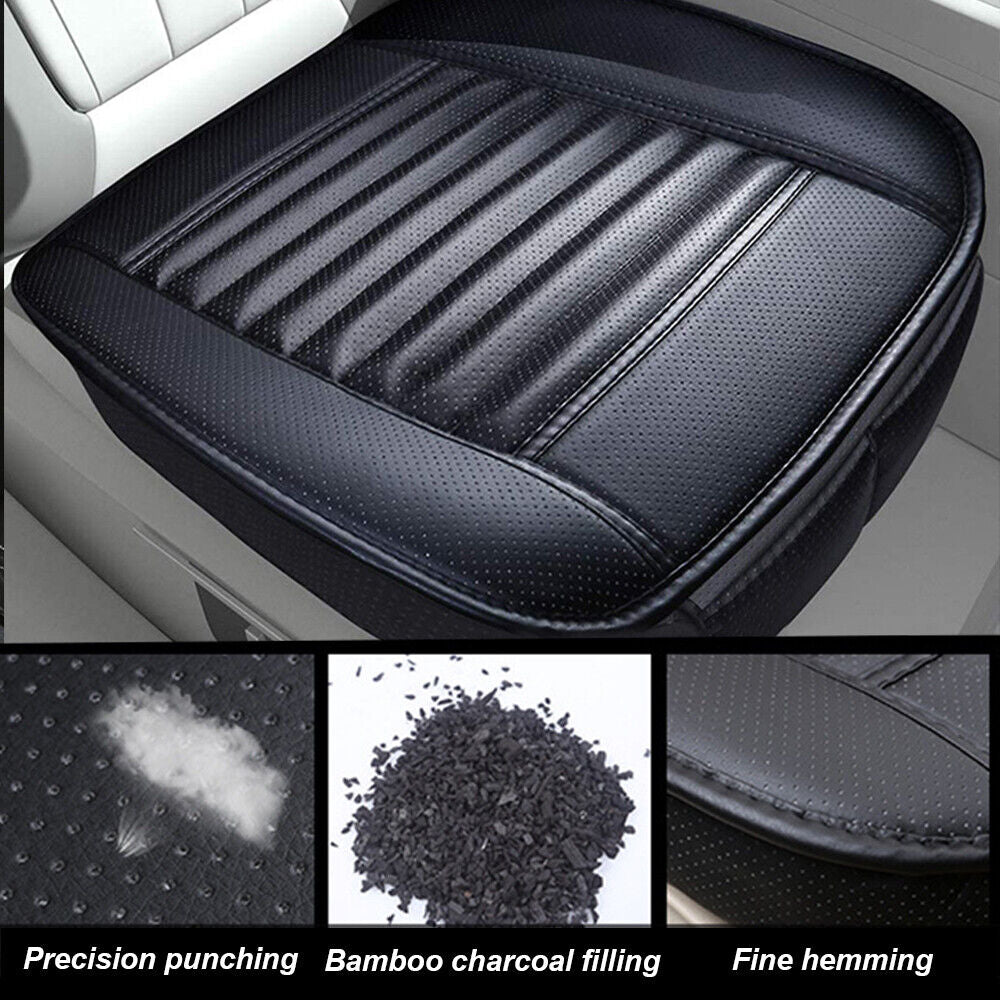 1Pcs 3D voiture couverture de siège avant tapis de coussin en cuir PU plein surround