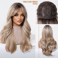ANNA Blonde mélangée 24 pouces Long sans colle Synthétique Perruques