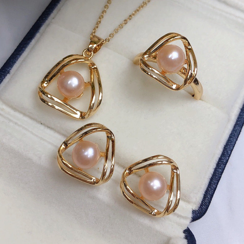 Costume simple et exquis de collier de perles d'eau douce
