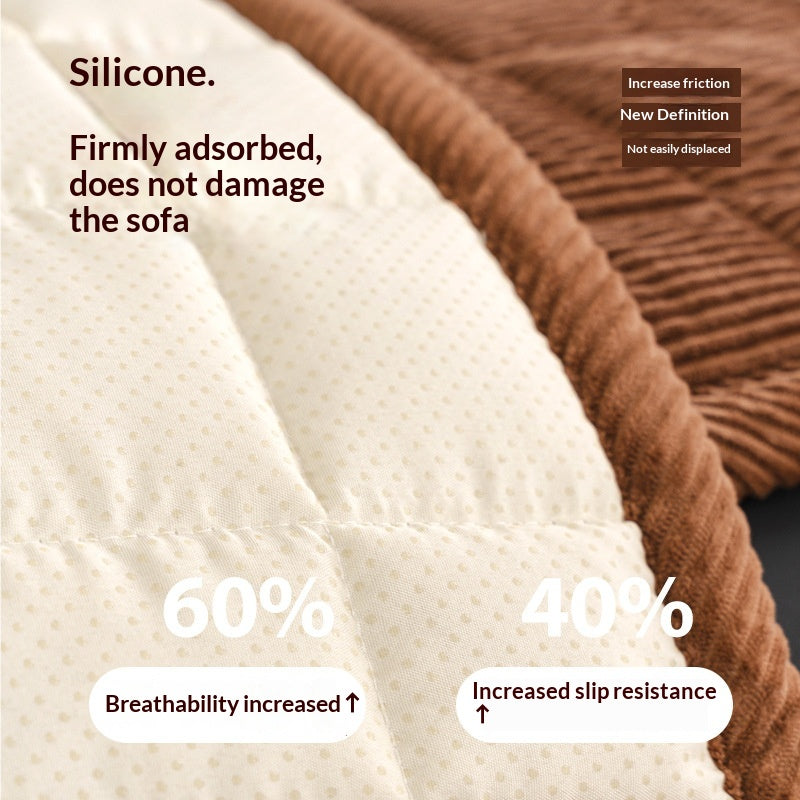 FallWinter Corduroy Coussin fixe monopiéce sans glissement avec revêtement pile