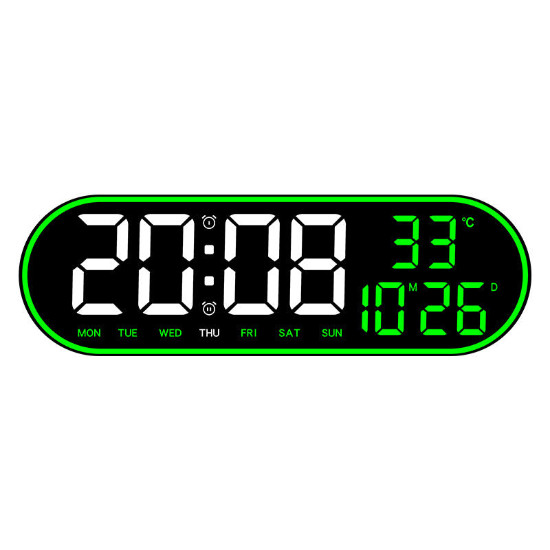 Simple Horloge multifonctionnelle Salon Horloge Murale Maison Décoration Digital Electronic Clo