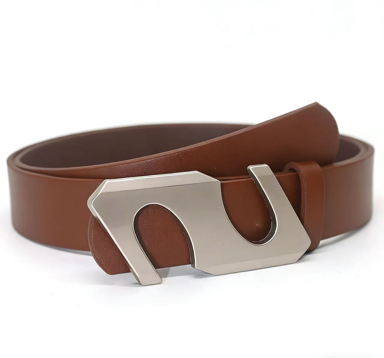 Ceinture en cuir large et rétro-rad Brown avec une sensation premium