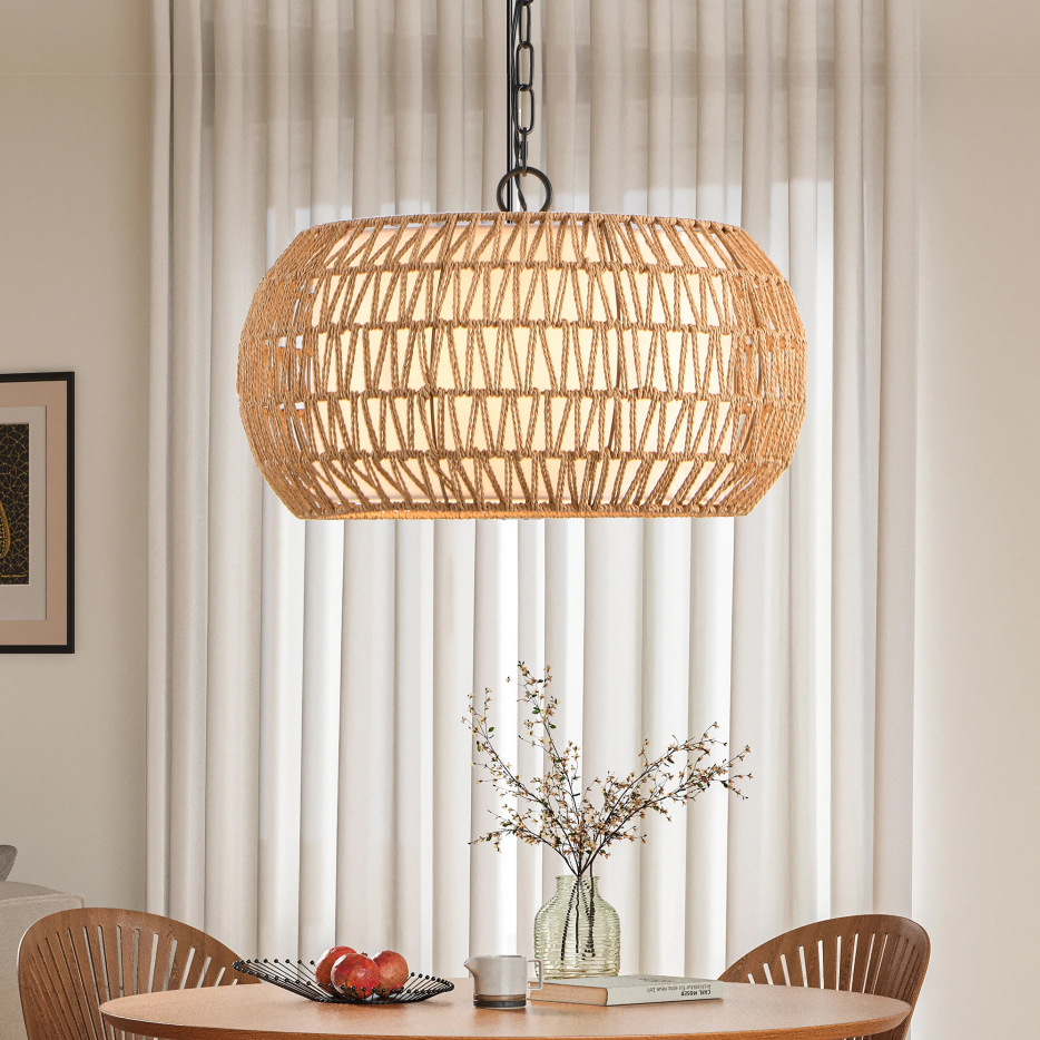 Lampe pendentif ferme de 18 pouces avec hauteur réglable