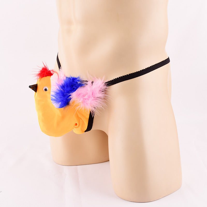 Pantalon de poulet en pénis pour hommes T-back