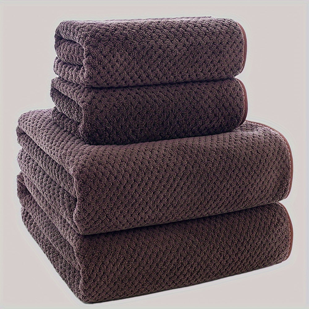 Ensemble de serviettes de bain en polaire à 4 pièces