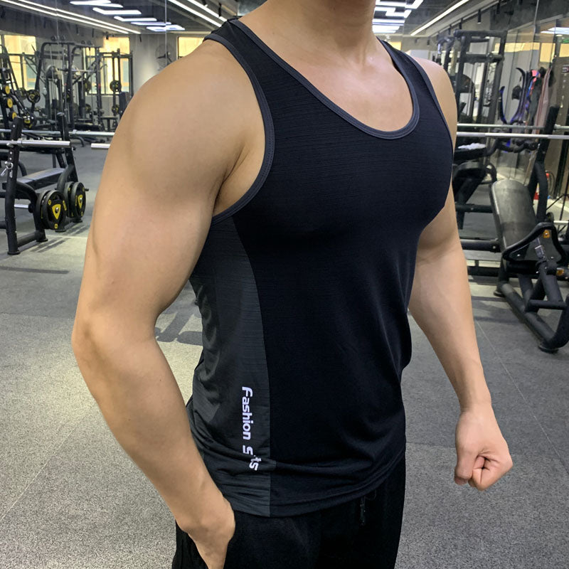 Tank de remise en forme mince d'été pour hommes haut stretchy et rapide-drying
