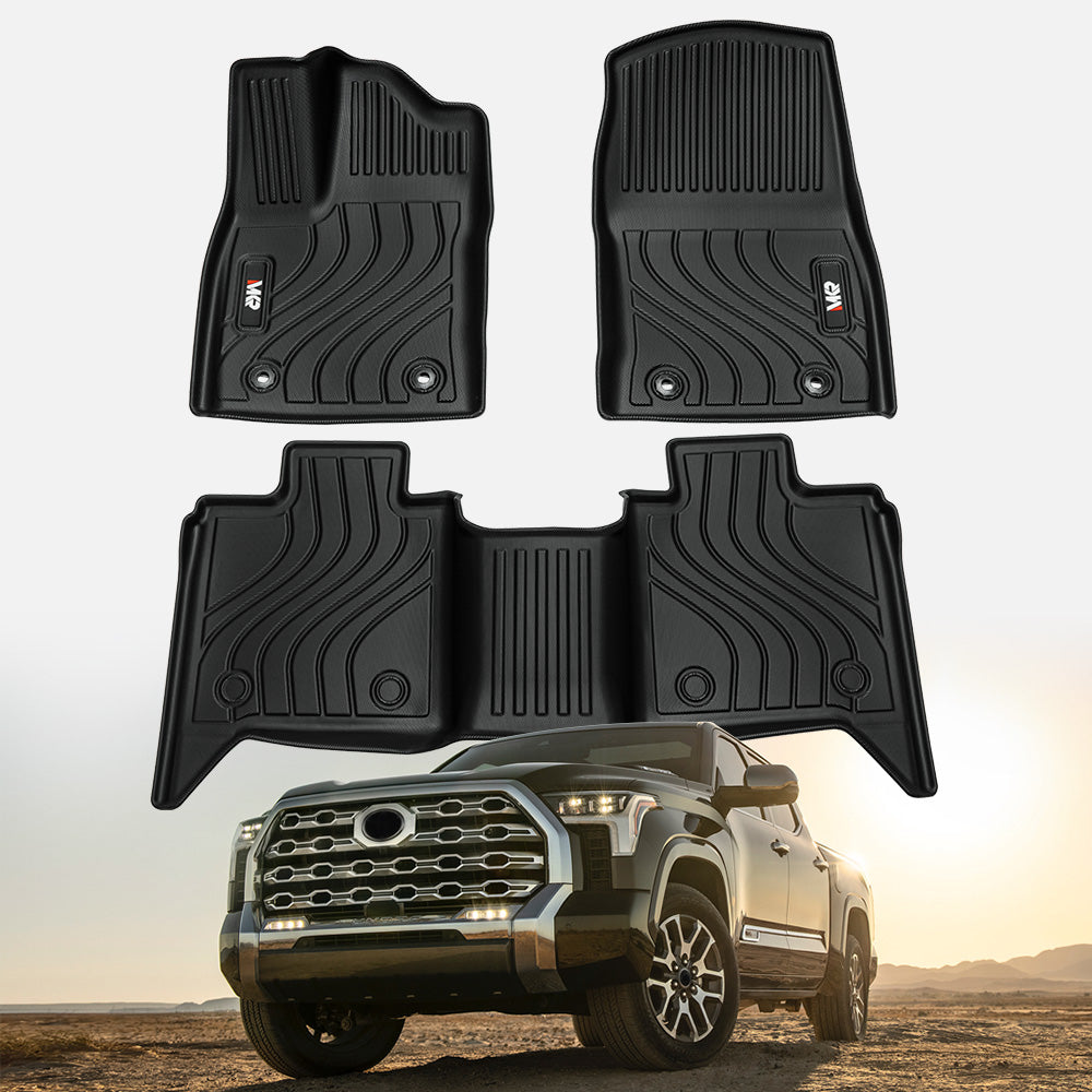 Tapis de sol TPE avant et arrière tout temps pour Toyota Tundra CrewMax C
