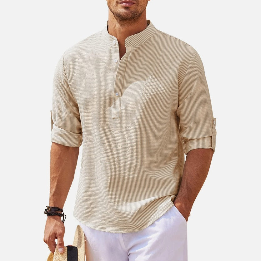 Chemise Homme Bouton Cuffed Down Collar