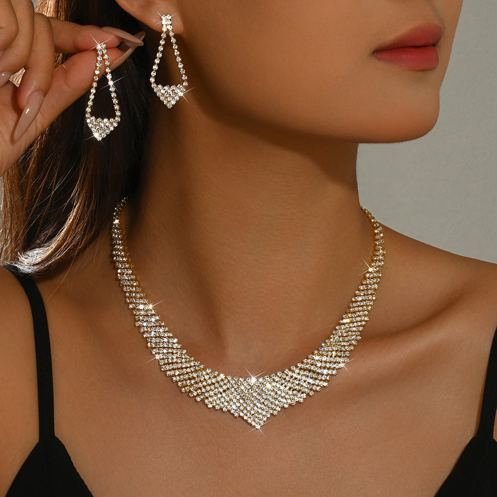 Femmes Glamour Mariage 2 Pcs Ensemble de Strass