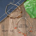 Bohème Multicolore Pebble Anklet pour les femmes