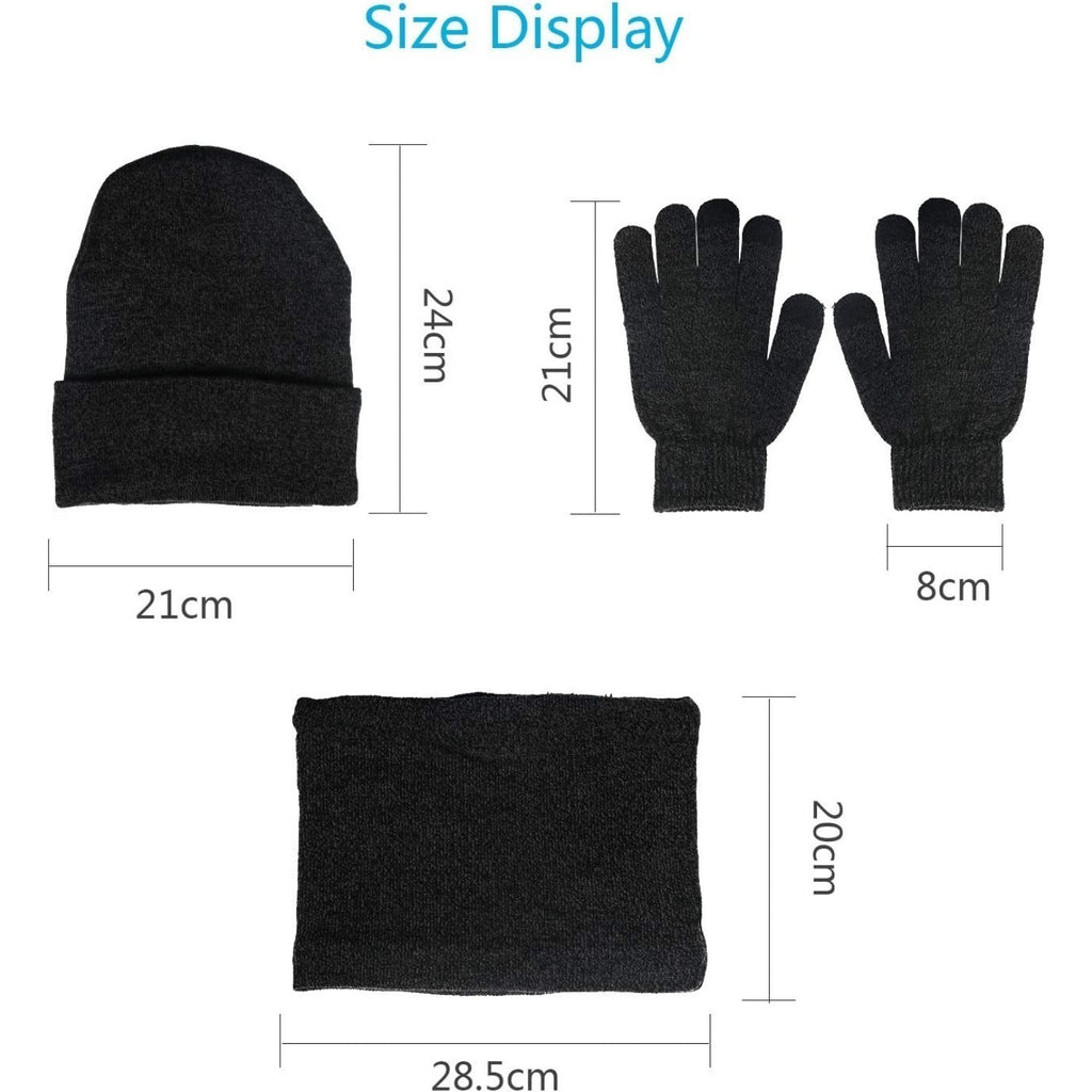 Ensemble Combo 3 en 1 : Chapeau chaud