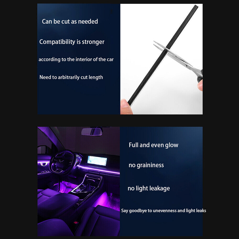 Symphony Full RGB LED voiture intérieur de lumière acrylique ambien bande de lumière contrôle APP