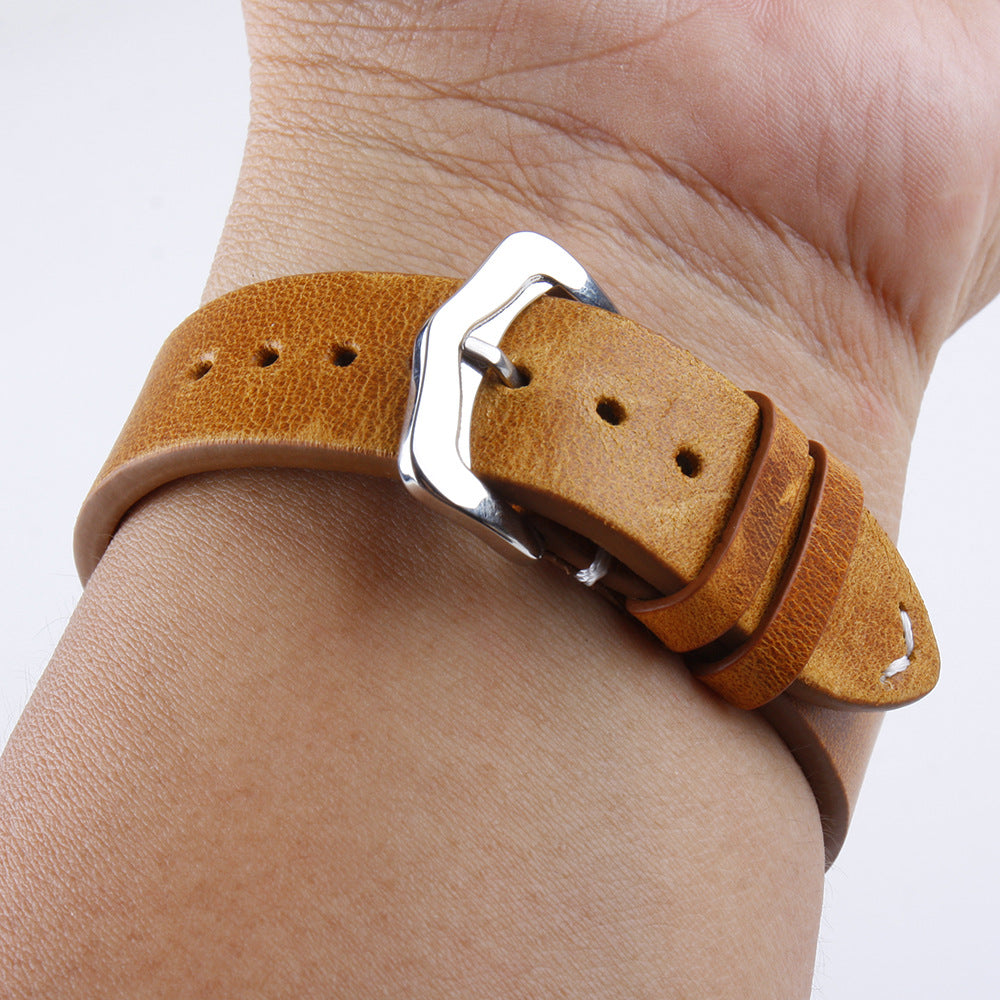 Bracelet d'huile de cowhide rétro pour hommes