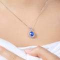 S925 Silver 4g Lab-Created Cobalt Spinel Paraiba Collier