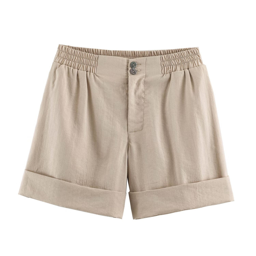 Short occasionnel avec un style Western Hem Curled