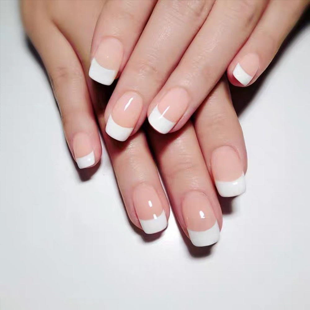 24 pièces de court carré presse-sur-la-pierre acrylique conseils pour faux ongles dans un simple St