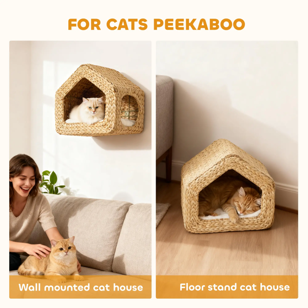 Maison de chat en bois