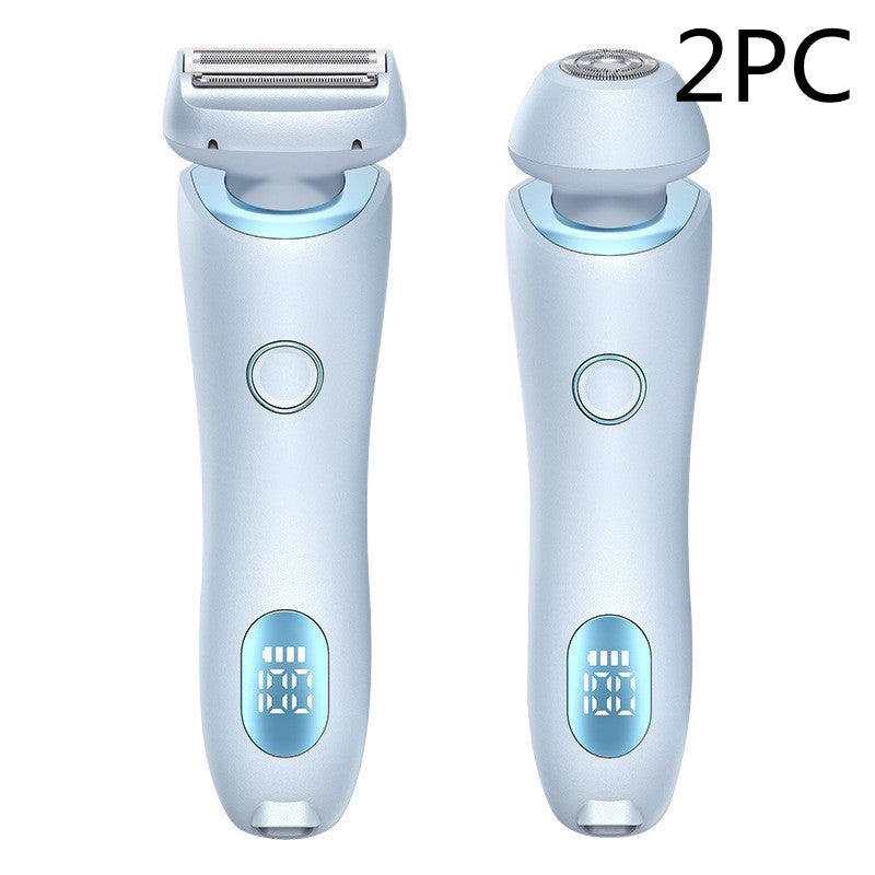 2 En 1 Epilateur Épilatateur USB Comprimeur Rechargeable Femmes Corps Razor Face Jambe Armpit Bik