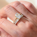 S925 Sterling Silver 5A Cubic Zirconia Ring Set