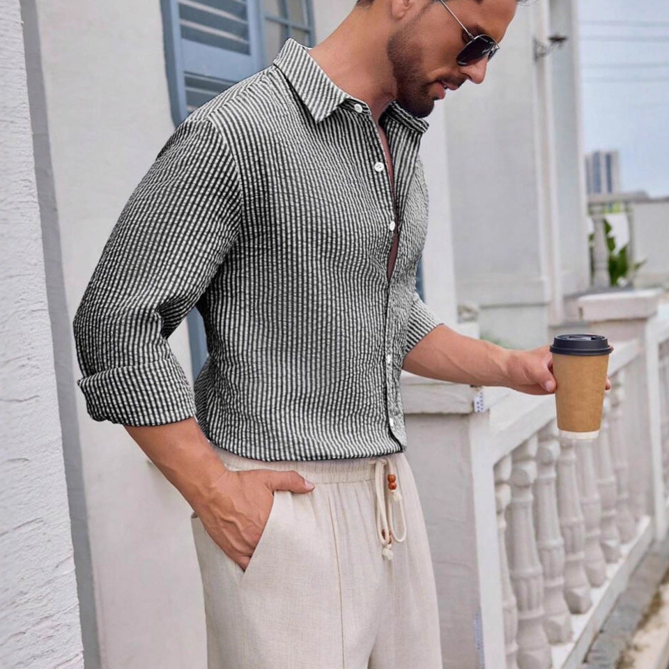 Chemise à manches longues à manches longues pour hommes