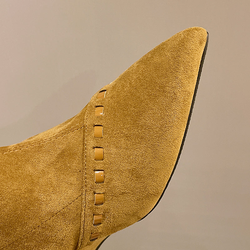 Arrivée d'été British Style Mode confortable pointe pointe talon talon retour zipper Slim A