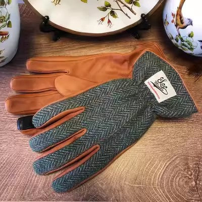 Protection contre le froid dans les gants en cuir tweed