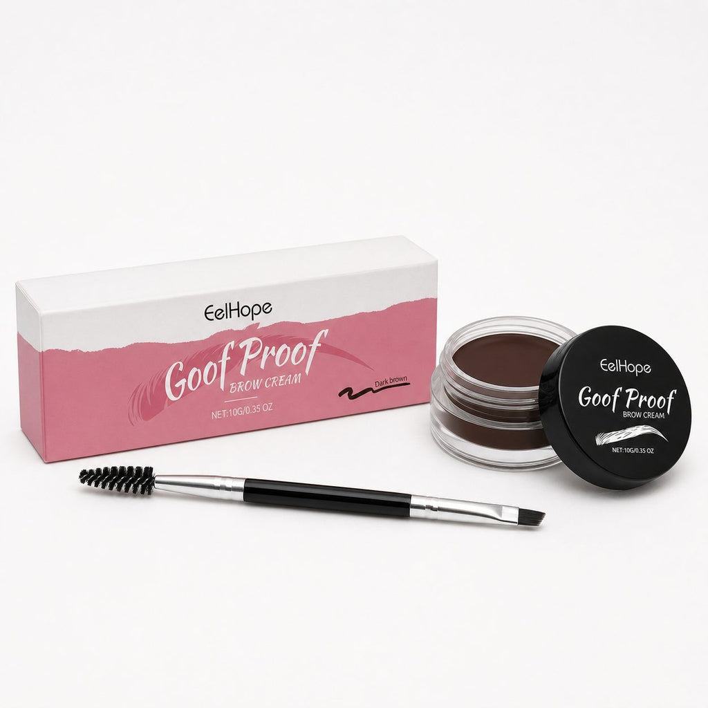 Teinture de sourcils brun foncé EELHOPE avec pinceau
