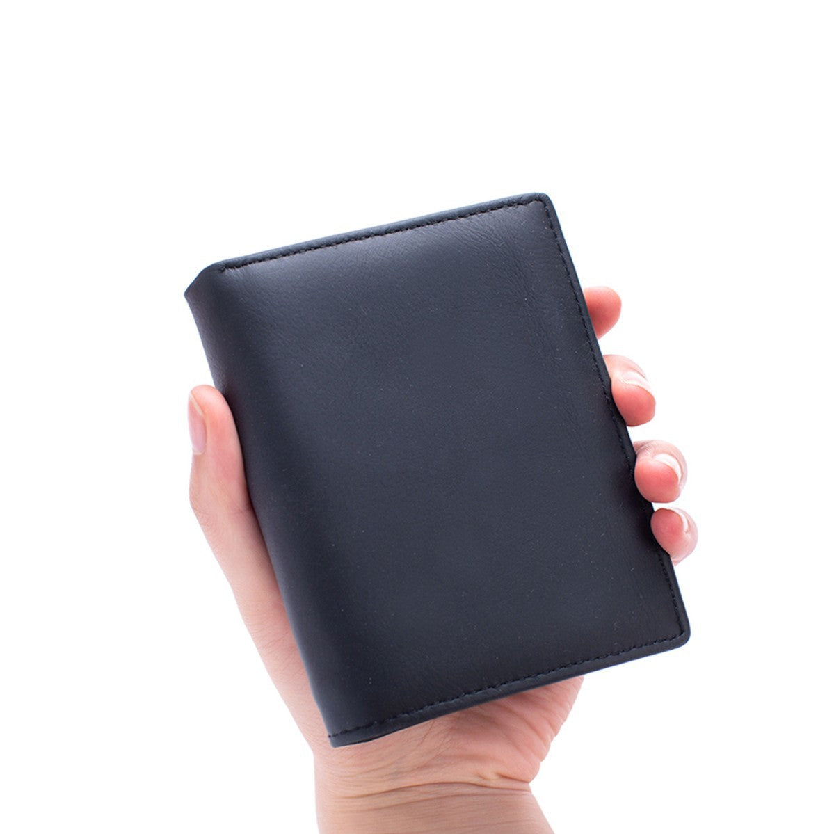 Portefeuille en cuir véritable homme Cowhide RFID Blocage