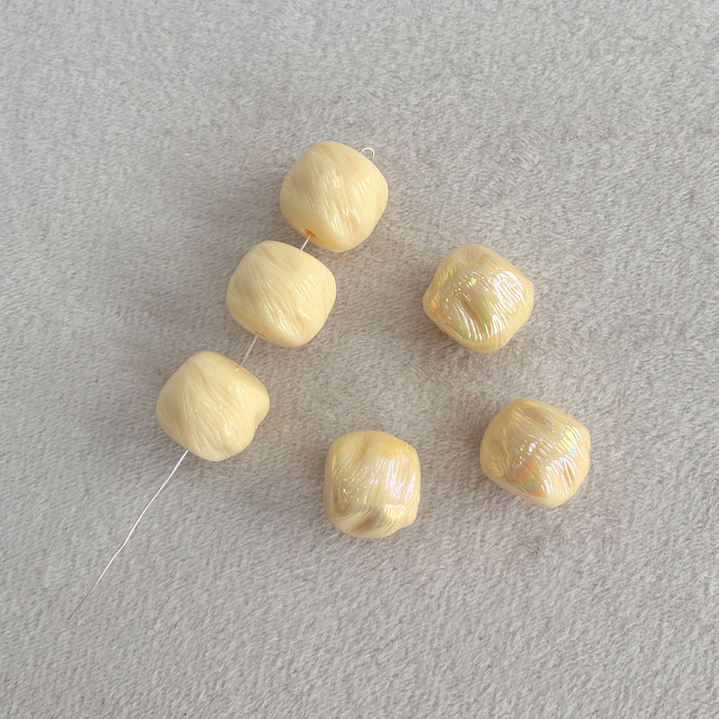 Perles d'espacement à barres acryliques texturées en ligne fine