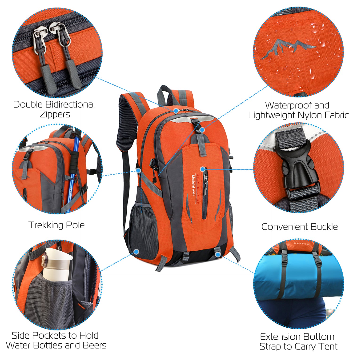 Sac à dos extérieur 36L Sac à dos étanche