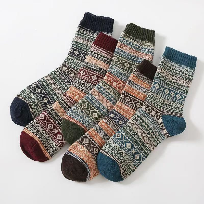 Chaussettes en laine thermique épaisses pour hommes
