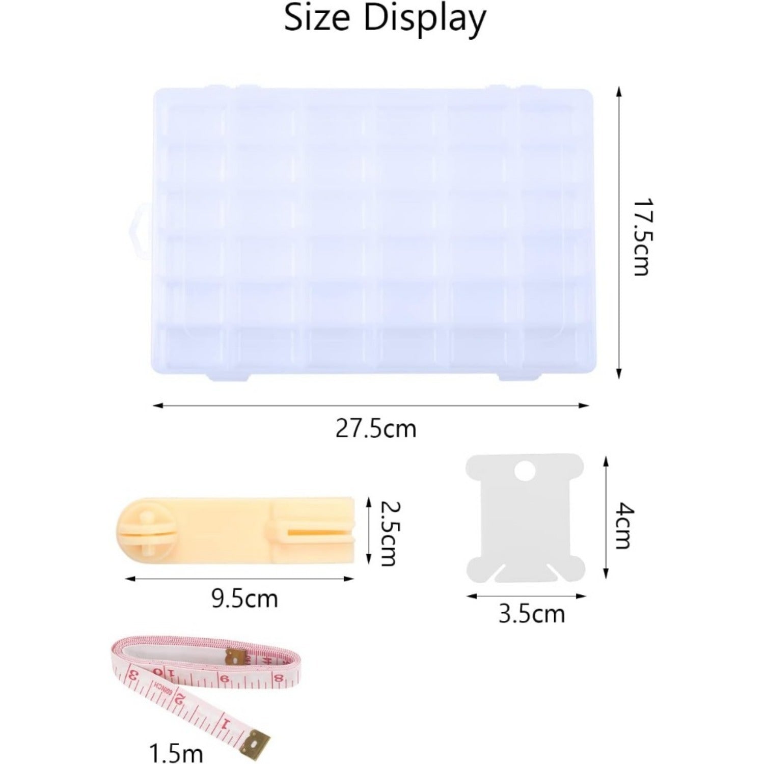 Set d'organisateur de fil de broderie de 120 pièces avec boîte de rangement