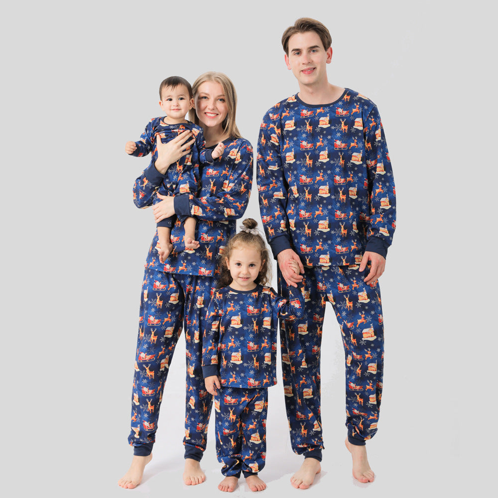 European and American Fashion Print Family Pajama Set