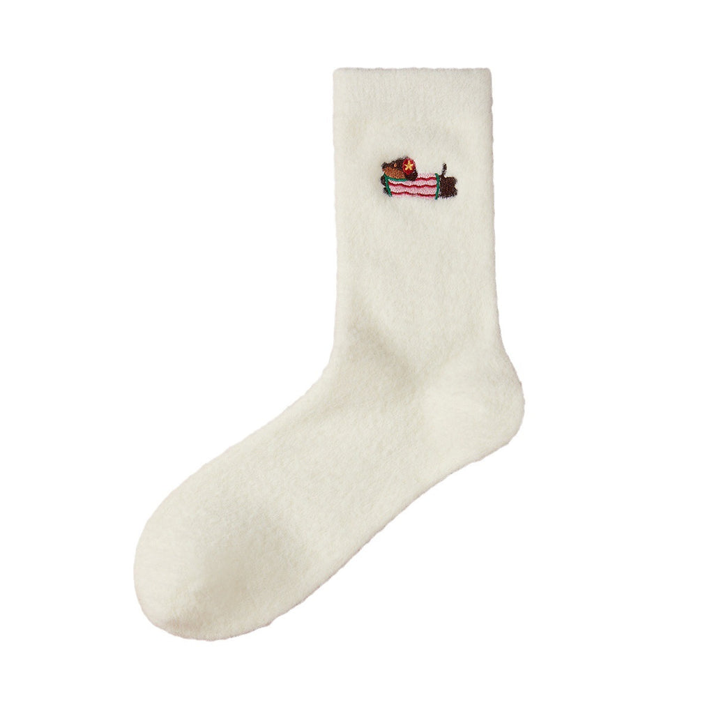 Chaussettes brodées Dachshund pour femmes