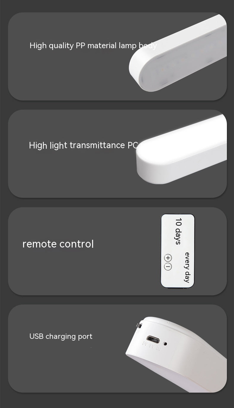Lampe de bureau rechargeable de protection des yeux en plastique