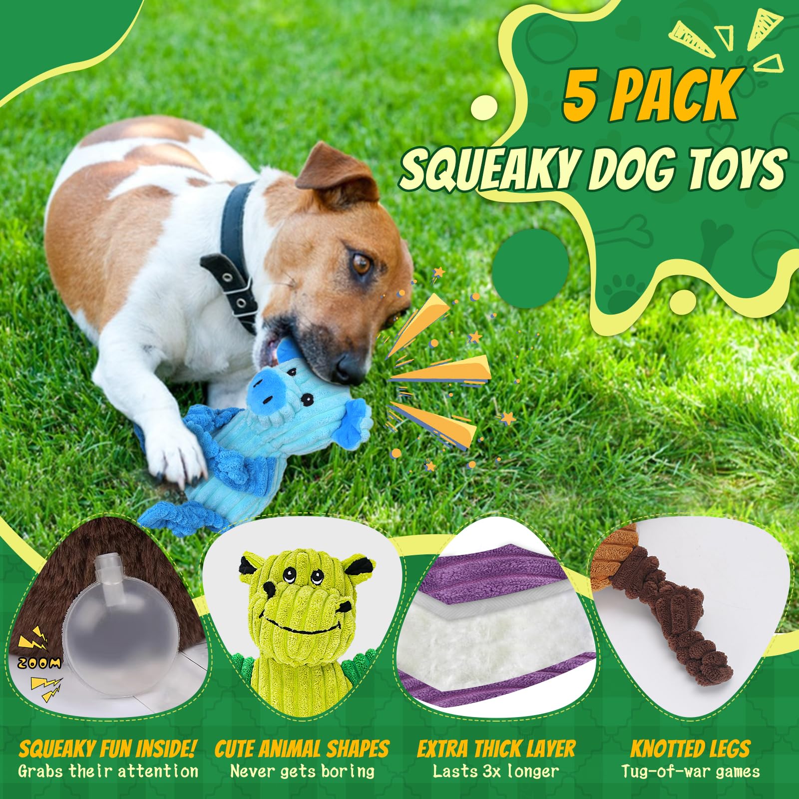 5 Paquets de jouets pour chiens