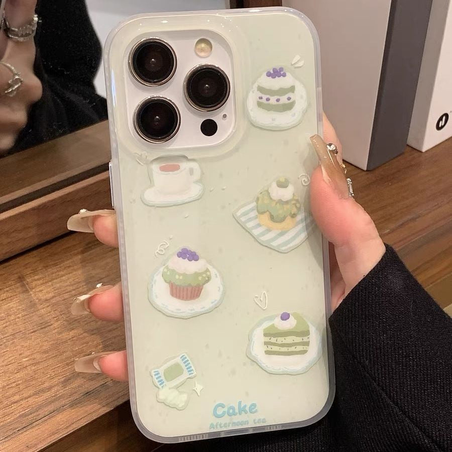 Clapet de téléphone de démonstration Creative Drop avec un petit cake d'ours