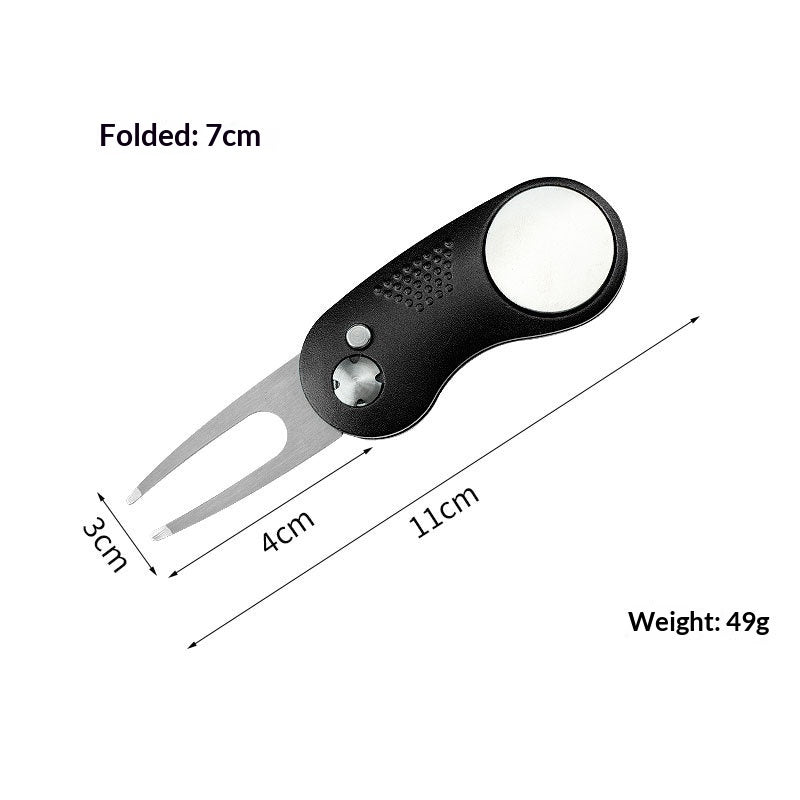 Fourche de balle de golf pliante métal aluminium-main