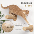 Neste de chat mural en bois