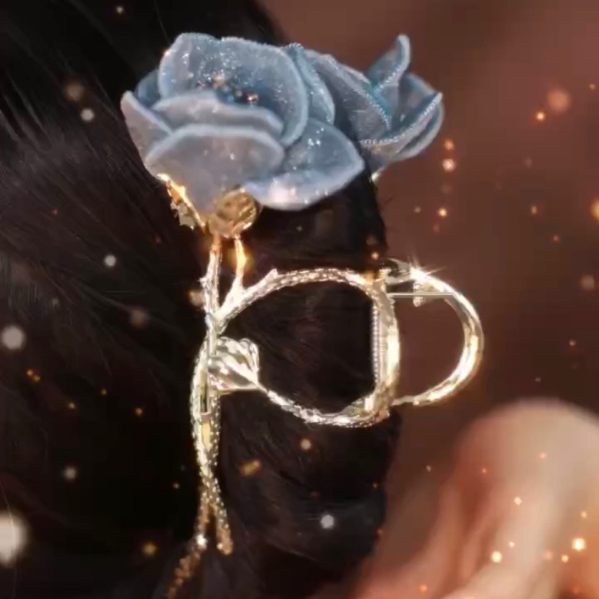 Double fleur légère de luxe anti-cristal en alliage de cuivre