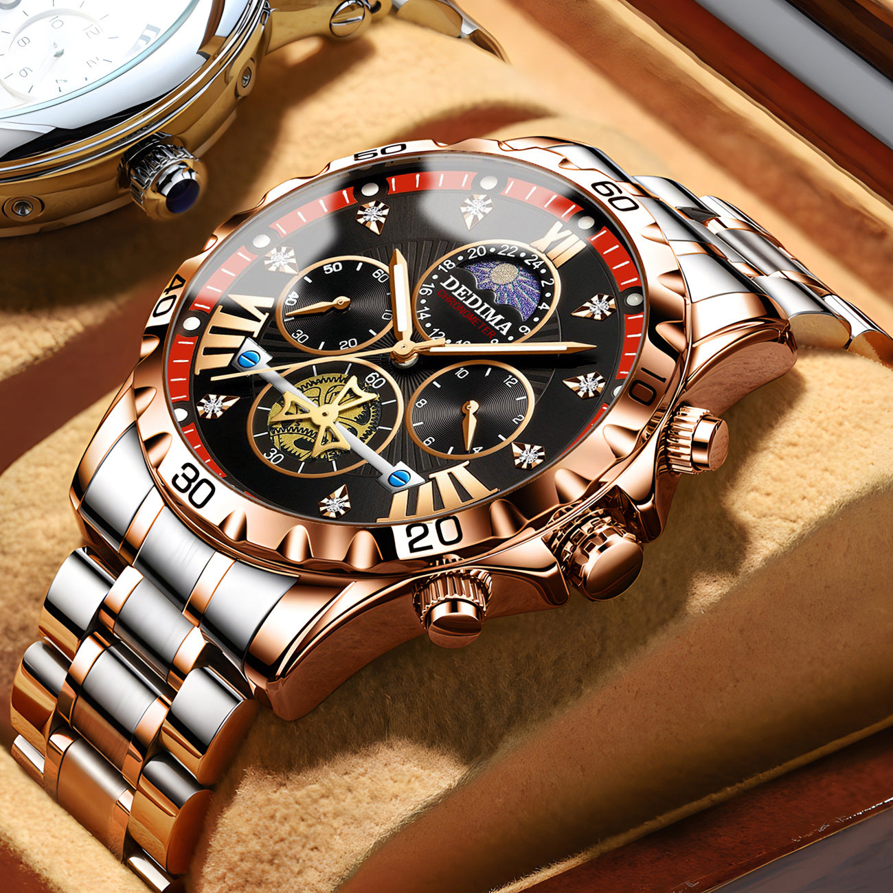Business Luminous Waterproof Flywheel Montre Quartz