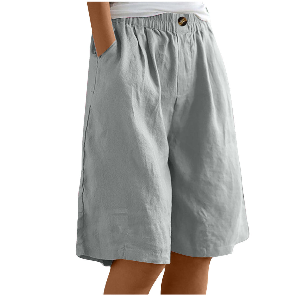 Pantalon casual européen et américain pour femmes avec une coupe simple en coton Et
