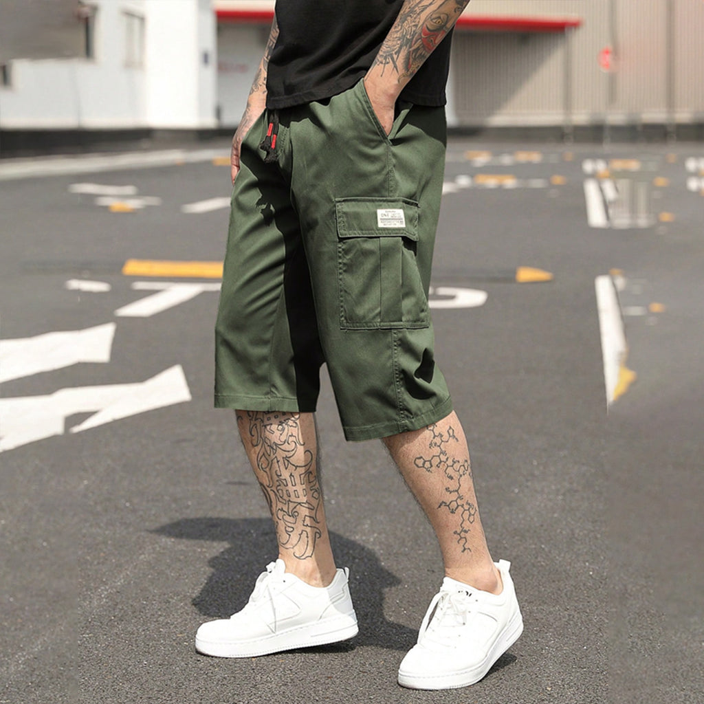 Été mince American-Style Minimalist Casual Hommes Cropped pantalons