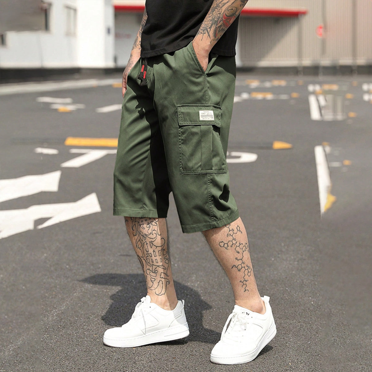 Été mince American-Style Minimalist Casual Hommes Cropped pantalons