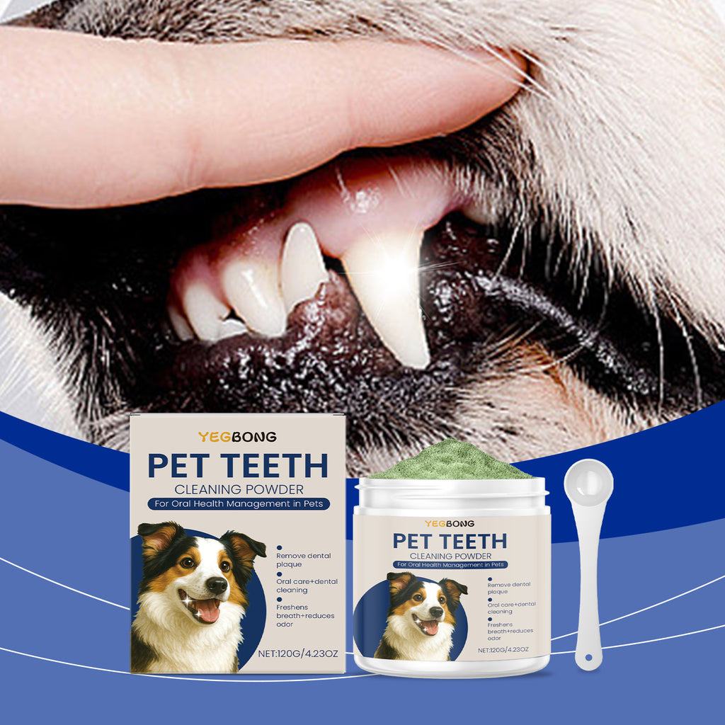 Poudre de nettoyage de dents de chien