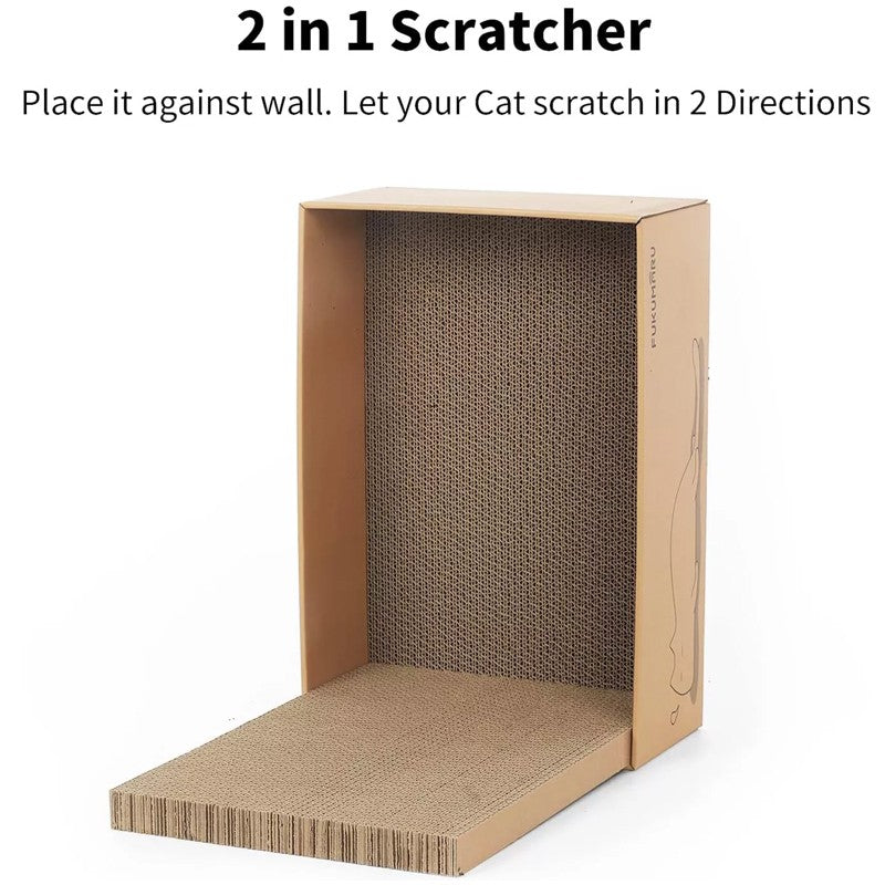 5X Cat Box Scratcher Scratching Board Heavy Duty Corrugated Cardboard Kitten UK